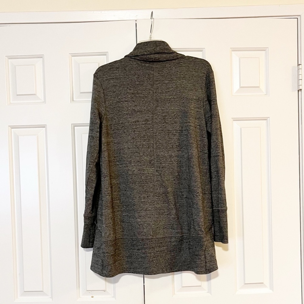 Athleta gray open front long sleeve cardigan with pockets. Size Women's Large - Picture 14 of 15
